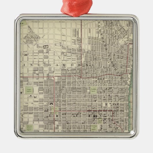 Philadelphia 8 metalen ornament (Voorkant)