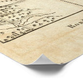 Philadelphia aan de Washington Road Map Poster (Hoek)