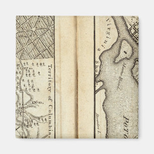 Philadelphia aan Washington Road Map 2 Magneet