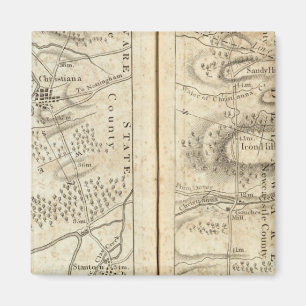 Philadelphia aan Washington Road Map 2 Magneet