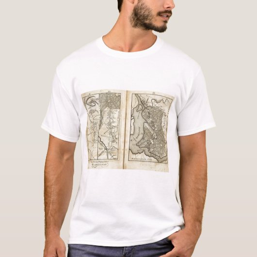 Philadelphia aan Washington Road Map 2 T-shirt (Voorkant)