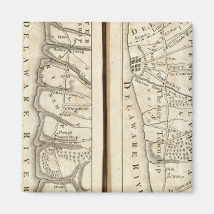 Philadelphia aan Washington Road Map 4 Magneet