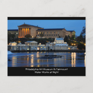 Philadelphia Art Museum and Fairmount Water Works Briefkaart