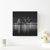 Philadelphia b/w vierkante klok (Huis)