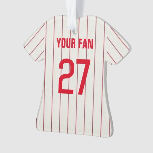 Philadelphia Baseball Jersey Ornament (voorkant)