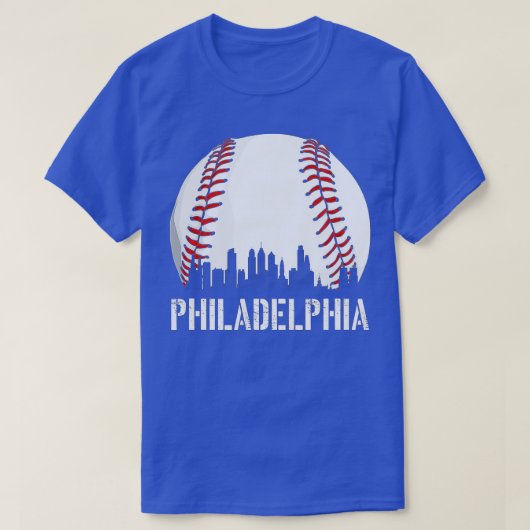 Philadelphia Baseball Philly Downtown Skyline Shir T-shirt (Design voorkant)