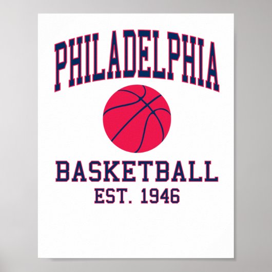 Philadelphia Basketbal Poster (Voorkant)