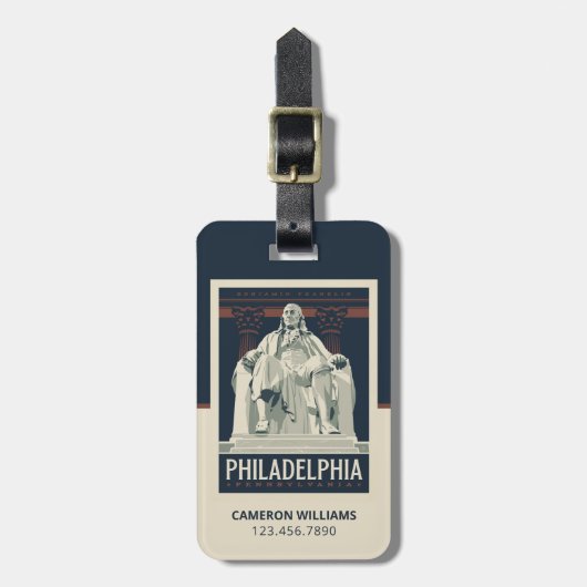 Philadelphia | Benjamin Franklin Institute Bagagelabel (Voorkant verticaal)