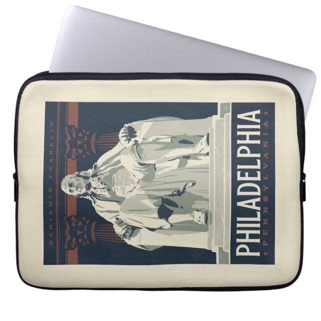 Philadelphia | Benjamin Franklin Institute Laptop Sleeve (Voorkant)