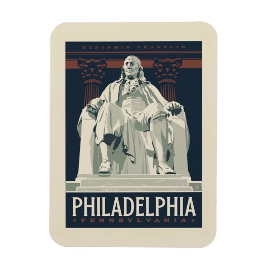 Philadelphia | Benjamin Franklin Institute Magneet (Verticaal)