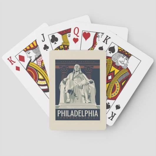 Philadelphia | Benjamin Franklin Institute Pokerkaarten (Achterkant)