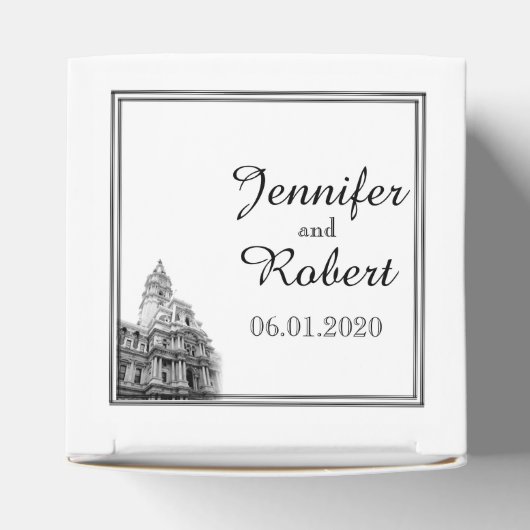 Philadelphia Bestemming Bruiloft Favor Box Bedankdoosjes (Bovenkant)