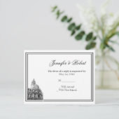 Philadelphia Bestemming Bruiloft RSVP Briefkaart (Staand voorkant)
