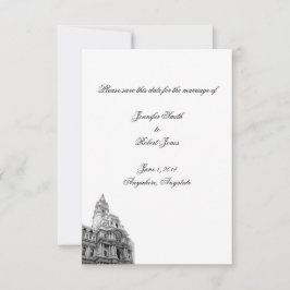 Philadelphia Bestemming Bruiloft Save the Date