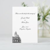 Philadelphia Bestemming Bruiloft Save the Date (Staand voorkant)