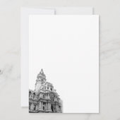 Philadelphia Bestemming Bruiloft Uitnodiging (Achterkant)