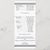 Philadelphia Bestemming Huwelijk Programma Programmakaart (Achterkant)