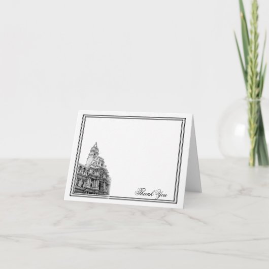 Philadelphia Bestemming Trouw Hartelijk Dank Bedankkaart (Voorkant)