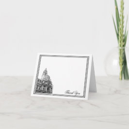 Philadelphia Bestemming Trouwdag Dankjewel Bedankkaart