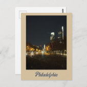 Philadelphia bij Night Briefkaart (Voorkant / Achterkant)