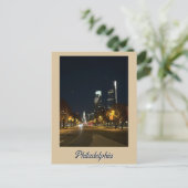 Philadelphia bij Night Briefkaart (Staand voorkant)