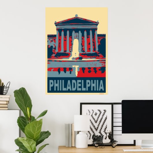 Philadelphia Blue Poster (Thuiskantoor)
