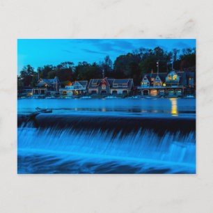 Philadelphia Boathouse Row op Sunset Briefkaart
