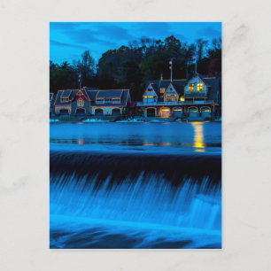 Philadelphia Boathouse Row op Sunset Briefkaart