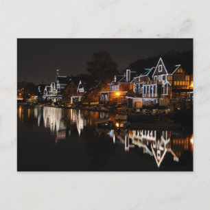 Philadelphia Boathouse Row op Sunset Briefkaart
