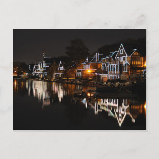 Philadelphia Boathouse Row op Sunset Briefkaart