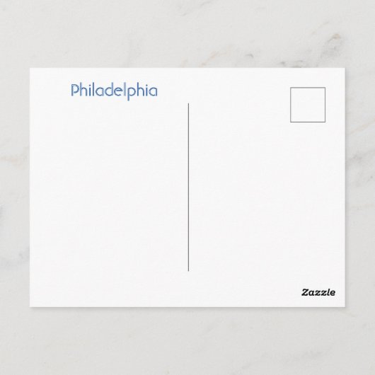 Philadelphia Briefkaart (Achterkant)