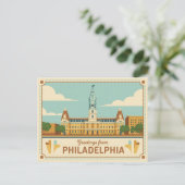 Philadelphia Briefkaart | Groeten van (Staand voorkant)
