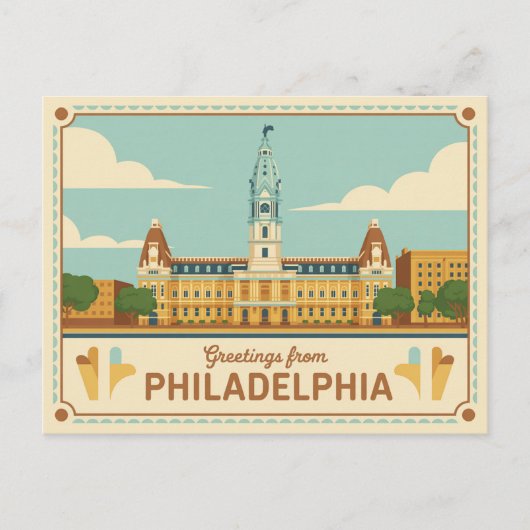 Philadelphia Briefkaart | Groeten van (Voorkant)