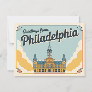  Philadelphia Briefkaart   Groeten van