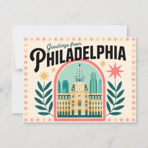  Philadelphia Briefkaart   Groeten van