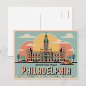 Philadelphia Briefkaart | Groeten van (Voorkant / Achterkant)