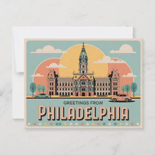  Philadelphia Briefkaart   Groeten van