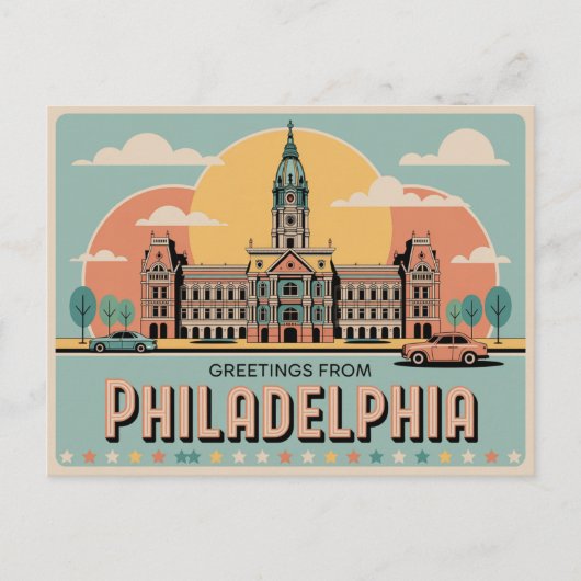Philadelphia Briefkaart | Groeten van (Voorkant)