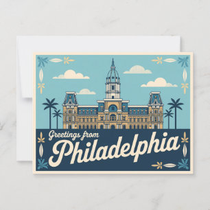  Philadelphia Briefkaart   Groeten van