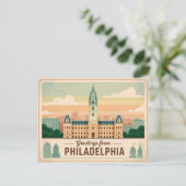 Philadelphia Briefkaart | Groeten van (Staand voorkant)