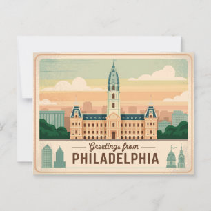  Philadelphia Briefkaart   Groeten van