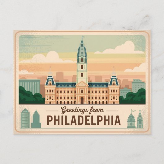 Philadelphia Briefkaart | Groeten van (Voorkant)