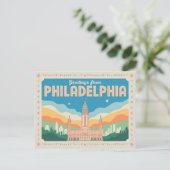  Philadelphia Briefkaart | Groeten van (Staand voorkant)