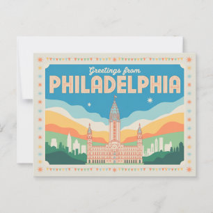  Philadelphia Briefkaart   Groeten van