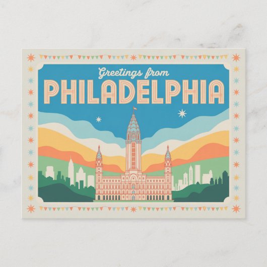  Philadelphia Briefkaart | Groeten van (Voorkant)