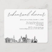 Philadelphia Bruiloft Elegant repetitie diner Informatiekaartje (Voorkant)