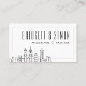 Philadelphia bruiloft | Plaats kaarten voor en ach Plaatskaartje (Achterkant)