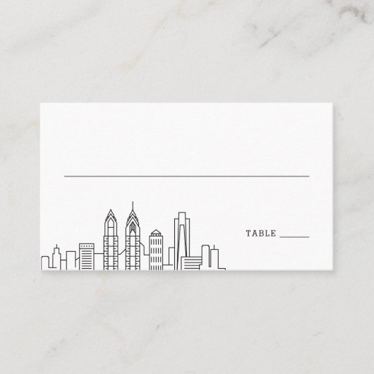 Philadelphia bruiloft | Plaats kaarten voor en ach Plaatskaartje (Voorkant)