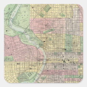 Philadelphia, Camden Vierkante Sticker