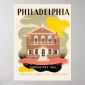 Philadelphia Carpenter's Hall Poster (Voorkant)